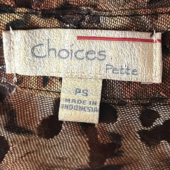 Sexy Animal Print Button-down Top by Choices Size PS - Picture 8 of 10